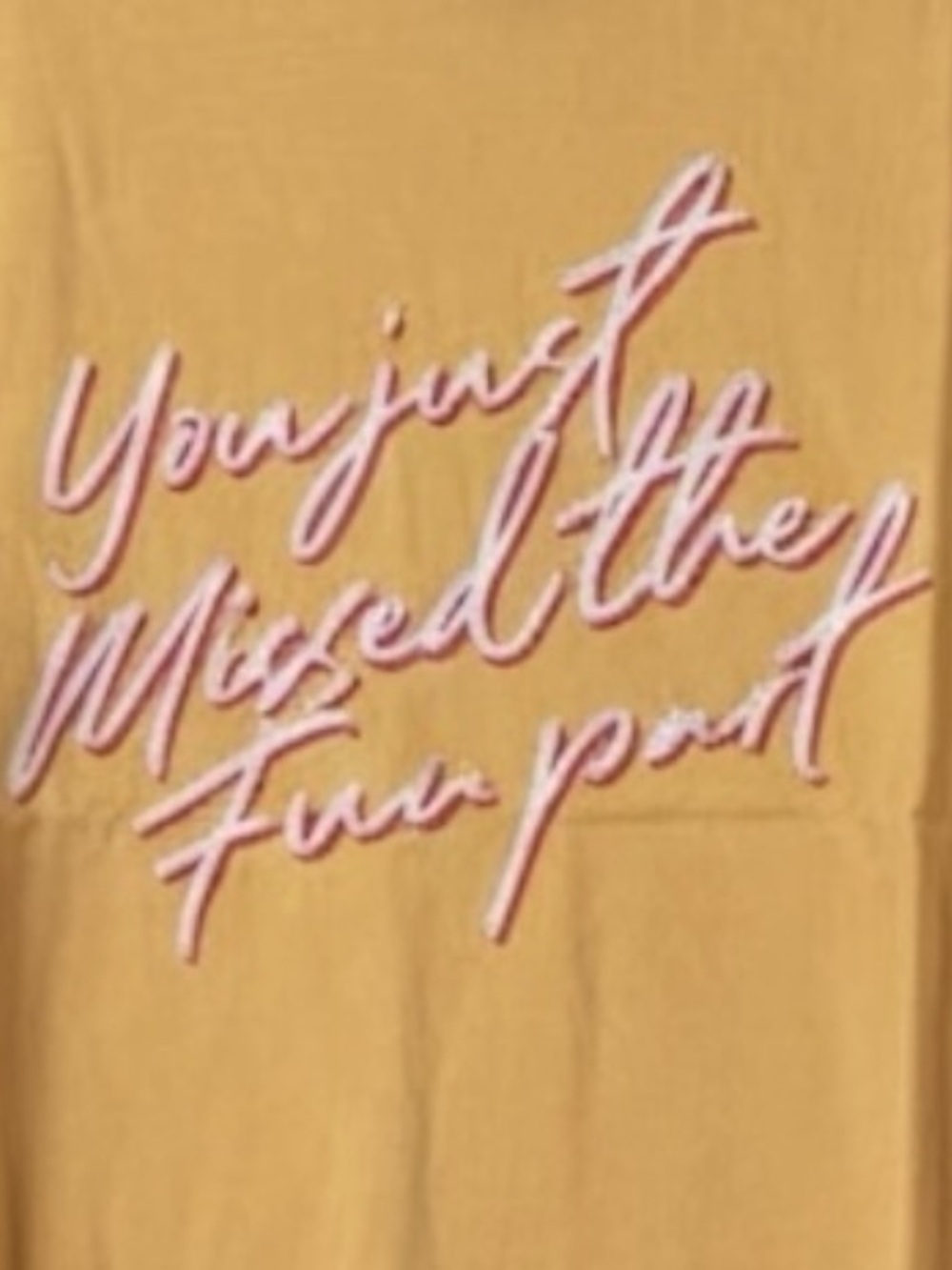 Promesa Vintage Canvas Oversize Graphic Tee S M L ‘You just missed the fun part! - Picture 3 of 7